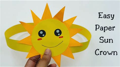 How To Make Easy Paper Sun Crown For Kids / Nursery Craft Ideas / Paper Craft Easy / KIDS crafts ...