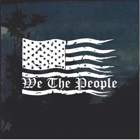 We The People Flag Decal