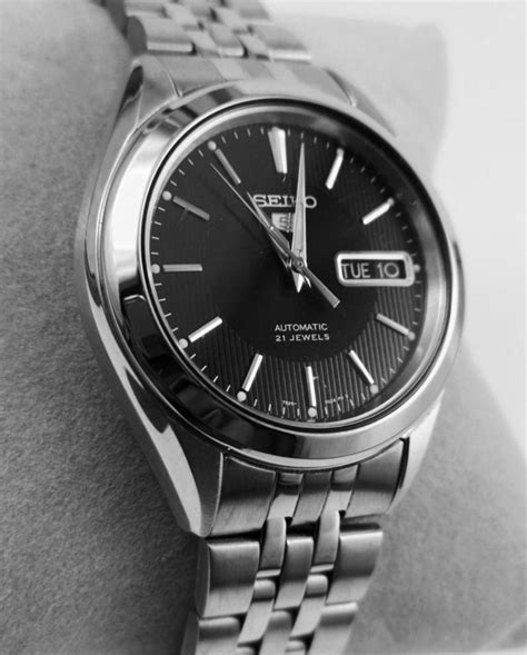 Seiko 5 SNKL23 Men's Automatic Black Dial Stainless Steel Analogue Watch snkl23k snkl23k1, Men's ...