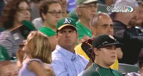 Jim Harbaugh Looks as Angry as Ever at Oakland Athletics Game