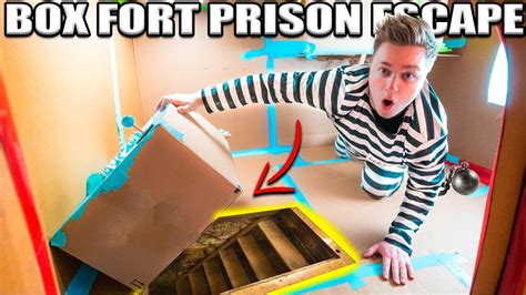 24 HOUR BOX FORT PRISON ESCAPE ROOM!! 📦🚔 Secret UNDERGROUND Tunnel, SPY ...