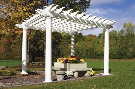 White Vinyl Pergola - Pergola Gazebo Ideas