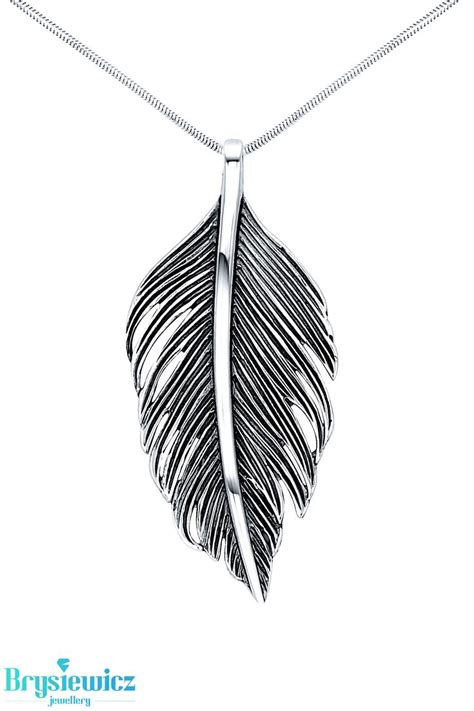 Stunning Solid Sterling Silver 925 Oxidised Large Guardian Angel Feather Drop Necklace Pendant ...