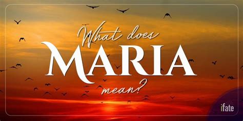 The First Name "Maria": What it means, and why numerologists like it