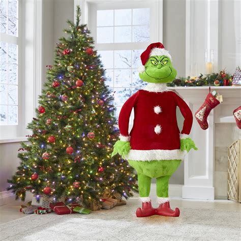 Mortilo Lifelike Animated Grinch in Santa Suit: Indoor and Outdoor ...