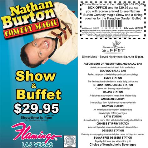 Jubilee Show Tickets 2 For 1 Las Vegas Coupon At Ballys Sweet - Free Printable Las Vegas Coupons ...