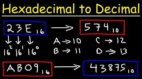 Convert List Of Hex To Decimal - Printable Templates Free