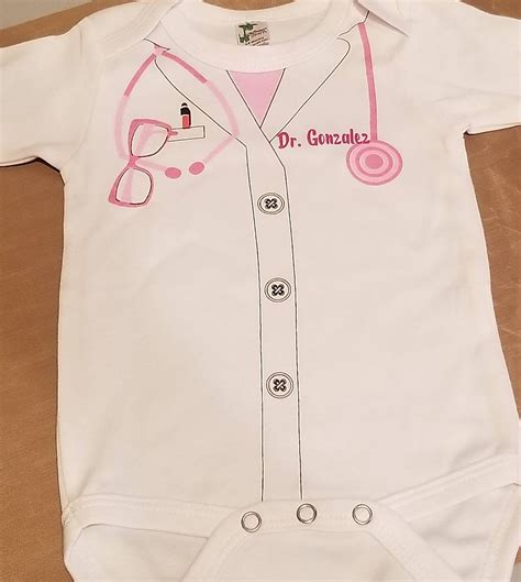 Scrub Lab coat Custom Medical Name Onesie Baby girl shower Personalized gift baby Onesie Outfit ...