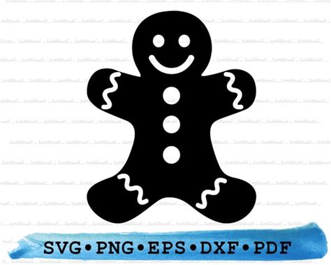 Gingerbread Man Svg Gingerbread Man Silhouette Christmas | Etsy