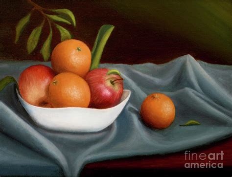 Bowl of Apples and Oranges Painting by James Anderson - Pixels