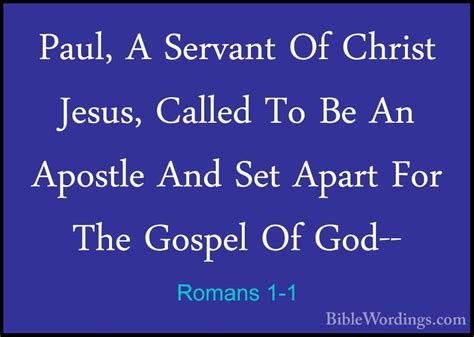 Romans 1 - Holy Bible English - BibleWordings.com