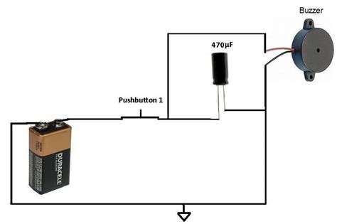 9 Volt Buzzer Circuit Diagram