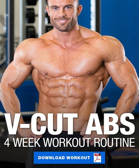 4 Week “V Cuts Abs” Workout Routine | V cut abs, Abs workout routines, Abs workout