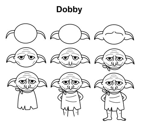 How To Draw Dobby Step By Step at Drawing Tutorials