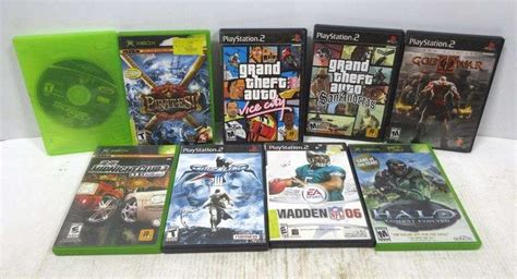 (9) XBOX and Playstation 2 games, great - Albrecht Auction Service