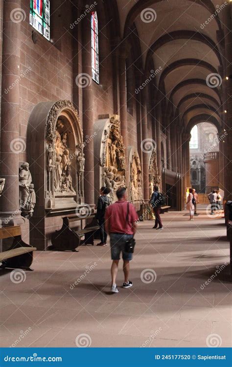 Interior of Worms Cathedral in Worms, Germany. Editorial Image - Image ...