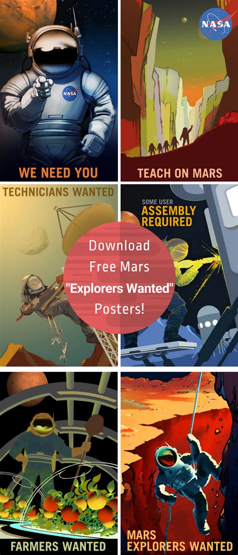 Mars Posters--Download printable Mars posters! Mars needs YOU! In the future, Mars will need all ...