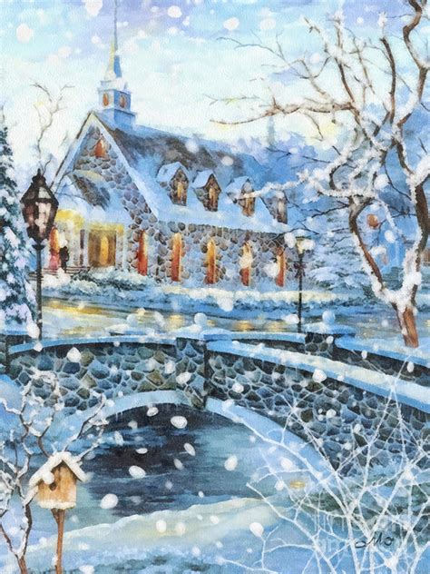 Winter Wonderland Painting by Mo T - Fine Art America