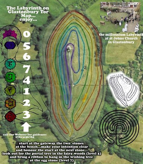 The labyrinth route of Glastonbury Tor | Glastonbury tor, Labyrinth, Glastonbury