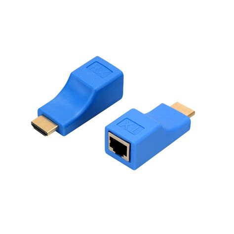 HDMI Extender Over LAN RJ45 CAT 5e / 6 4K Network Adapter Blue - 30m - PC Kuwait - Ultimate IT ...