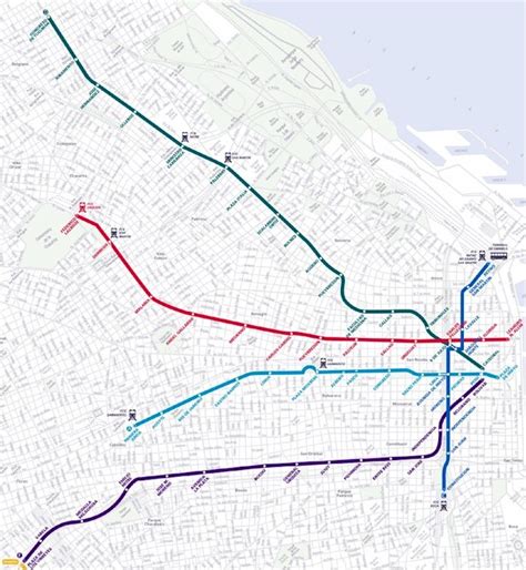 Buenos Aires Subway Network Map, Argentina