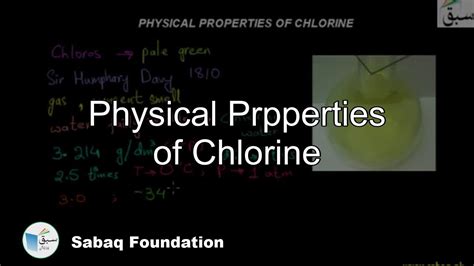 Physical Properties Of Chlorine - slideshare