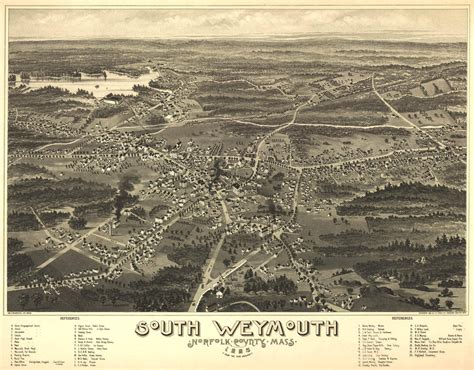 Historic Map - South Weymouth, MA - 1885 | World Maps Online