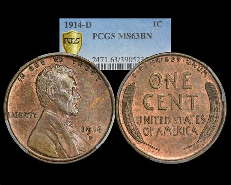 1914-D 1C Lincoln Wheat Cent PCGS MS3BN - The Penny Lady®