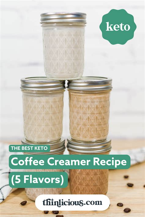 The Best Sugar-Free Coffee Creamer Recipe (5 flavors) - Thinlicious