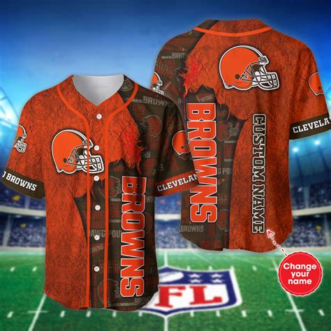 Personalized Cleveland Browns Baseball Jersey shirt for fans -Jack ...