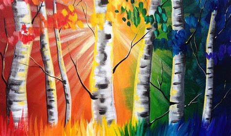 Painting for Beginners | Rainbow Tree's | ASL Art sherpa | The art sherpa, Painting, Canvas painting