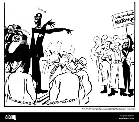 Katanga. Cartoon published in the "Manchester Guardian" : Lumumba ...