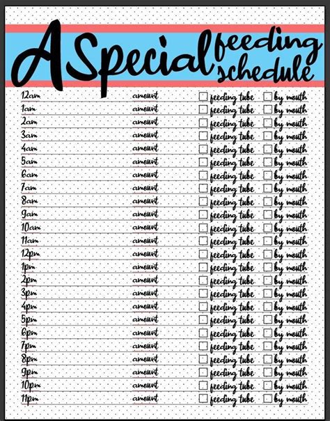 A Special Feeding Schedule - Etsy