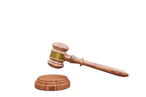 Judge gavel isolated 3D render 18982388 PNG