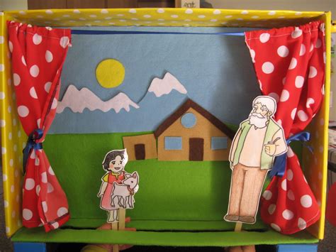 ...Joyful Mama's Place...: Mama-made Toys: Stick puppet theater