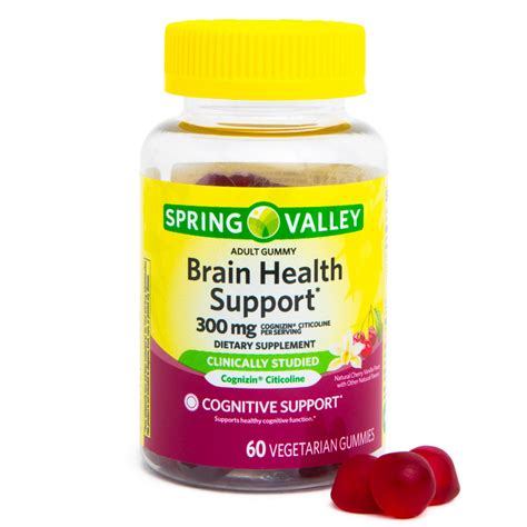 Spring Valley Brain Health Support Cognizin Citicoline 300mg 60 ...