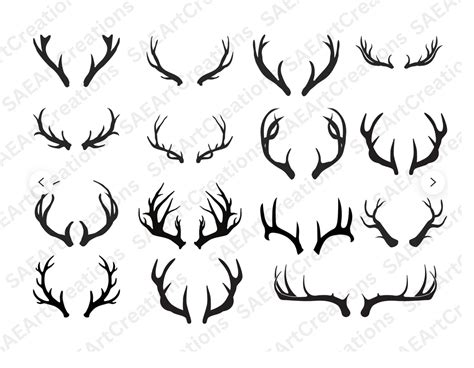 DEER ANTLERS SVG, Whitetail Deer Svg, Deer Antlers Clipart, Antlers Svg ...