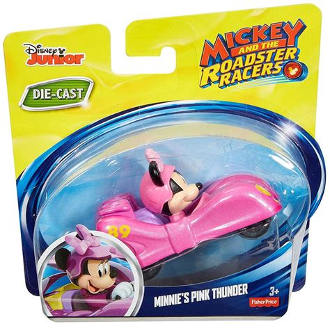 Fisher Price Disney Mickey Roadster Racers Minnies Pink Thunder Diecast Vehicle - ToyWiz