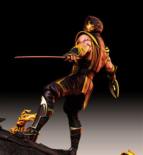 3D file Scorpion Mortal Kombat Golden Demon fan art 3D print model 3D ...