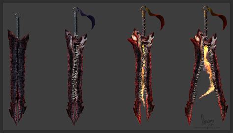 ArtStation - Demon Sword, Kira Wang | Weapon concept art, Fantasy sword ...