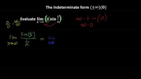 Indeterminate Form Infinity Times Zero - YouTube