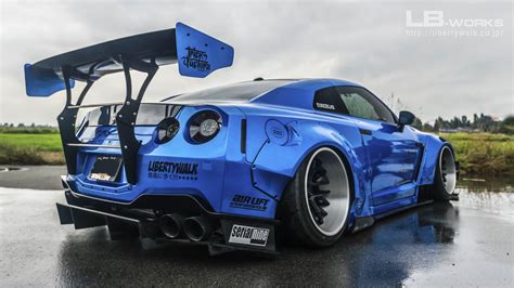 LB★Works Nissan GT-R R35 Version 3 Chassis Mounted Wing | Liberty Walk