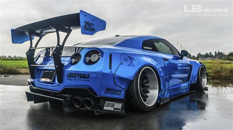 LB★Works Nissan GT-R R35 Version 3 Chassis Mounted Wing | Liberty Walk