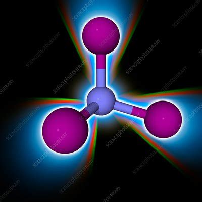 Nitrogen triiodide chemical compound molecule - Stock Image - F017/0540 - Science Photo Library