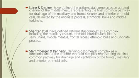 Surgical anatomy of osteomeatal complex | PPT