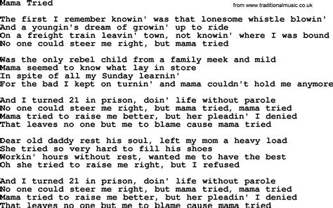 Mama Tried, by The Byrds - lyrics with pdf