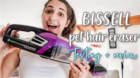 Bissell Pet Hair Eraser Handheld Cordless Vacuum Review || Couch Deep Clean With Me - YouTube