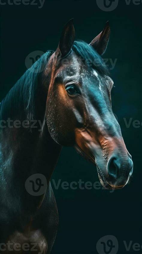 Minimalist Horse on Dark Background Generative AI 29970893 Stock Photo at Vecteezy