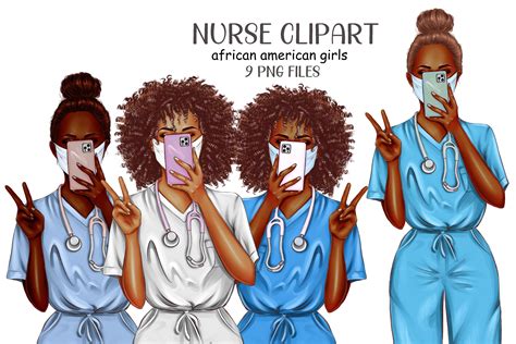 Staff Nurse Clipart Black