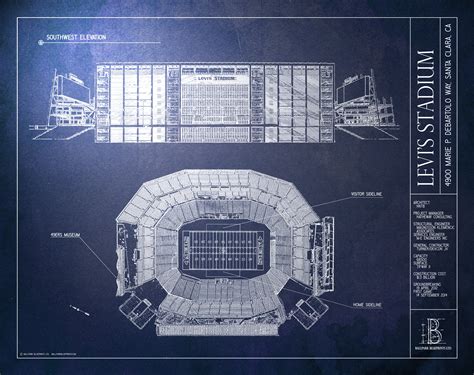 Levi's Stadium | San Francisco 49ers | 49ers Gifts - Ballpark Blueprints